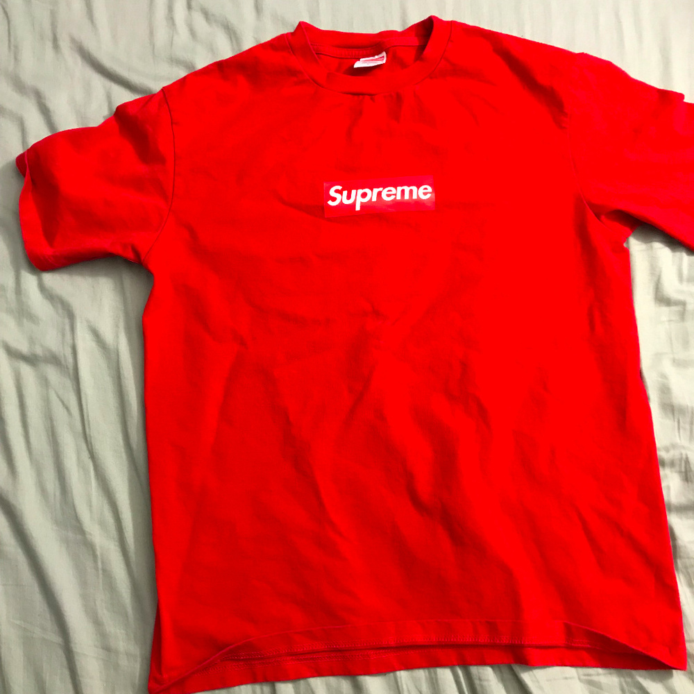 Red Supreme Box Logo T-Shirt